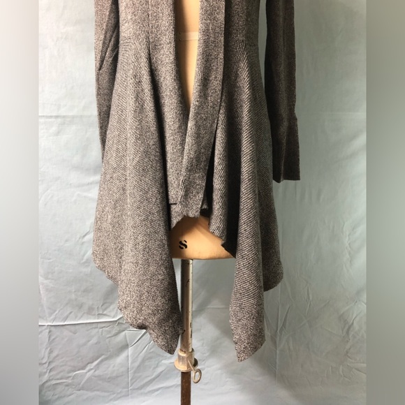 Ricki’s Salt And Pepper Draped Cardigan, Size Small - Picture 2 of 6